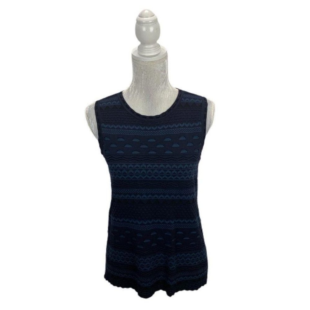 Ann Taylor Sleeveless Knit Top Multi Texture